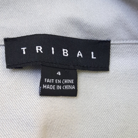 Size 4 tribal quarter sleeve Spring Summer Blazer zip-up jacket - Picture 8 of 10